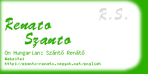 renato szanto business card