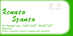 renato szanto business card